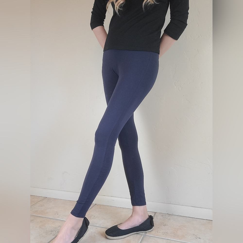 Adrienne vittadini blue comfy & casual leggings size small